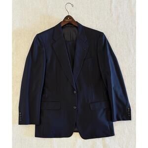 Hickey Freeman Canterbury 41R 34x31 2pc  Suit and Pants Navy Blue USA-Made